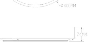 Plafonieră LED dimabilă Zuma Line MS724-R400-GD NADI LED/36W/230V d. 40 cm auriu + telecomandă