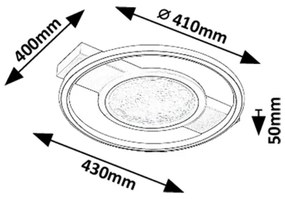 Plafonieră LED Rabalux 71377 ARANIS LED/50W/230V 3000K