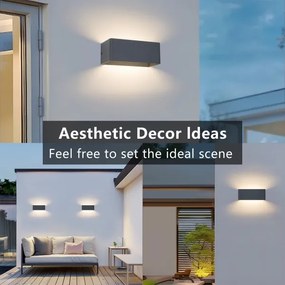 Brilagi - Aplică LED de exterior DONNANI, 7W, 230V, 20 cm, antracit, IP44
