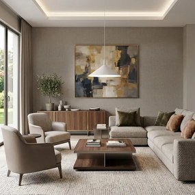 Lustră ANEGA pe cablu, 1xGX53/15W/230V, Ø 50 cm, crem