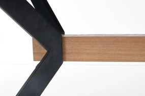 Masă de sufragerie Baracco (stejar natural + negru) (pentru 6 până la 8 persoane). 1028052
