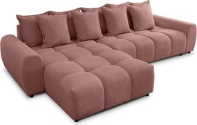 Colțar teracotă (cu colț pe partea stângă/cu șezlong) Albane – Ropez