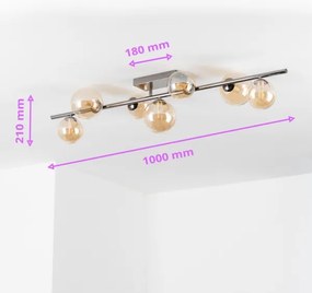 Lustră LED aplicată Brilagi MILLA 7xG9/3W/230V crom lucios/auriu