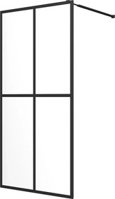 vidaXL Paravan duș walk-in, 100x195 cm, sticlă securizată transparentă