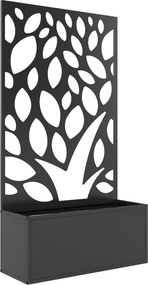 Outsunny Jardinieră metalică cu spalier, montare pe perete sau independent, jardinieră cu panou de protecție | Aosom Romania