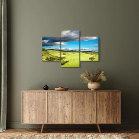 Tablou - Peisaj verde cu dealuri (90x60 cm)