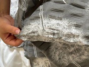 Lenjerie de pat din crep DANDELION BLEND gri cu buzunar hotelier Dimensiune lenjerie de pat: 70 x 90 cm | 140 x 200 cm