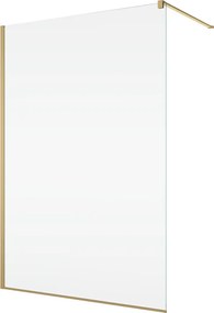 Paravan dus tip walk-in, Sanswiss Easy STR4P, sticla transparenta, profil auriu periat, 90 x 200 cm, sticla 8 mm, Ronal 900x2000 mm