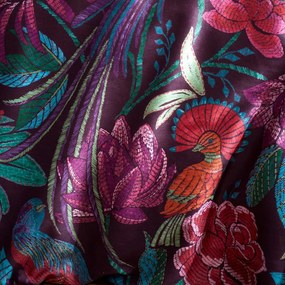 Lenjerie de pat mov din catifea pentru pat dublu 200x200 cm Kate Floral – Catherine Lansfield