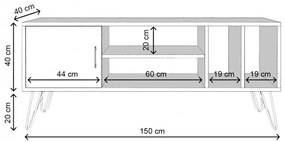 Comoda TV Tuğba-L3023 Negru-Maro