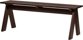 Bancă de grădină maro închis din lemn masiv Navo – noo.ma