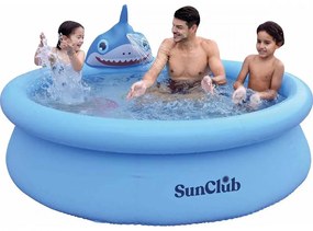 Piscină gonflabilă 3D Shark cu pulverizator 190 x 47 cm