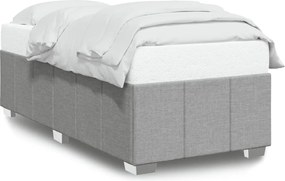 vidaXL Cadru de pat fără saltea, gri deschis, 90x200 cm, textil