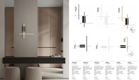 Aplica de perete LED design modern QUAM alb