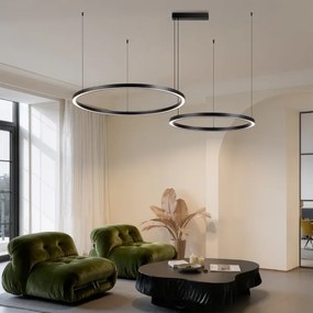 Brilagi - Lustră suspendată LED reglabilă PORTOFINO LED, 98W, 230V, neagră + telecomandă