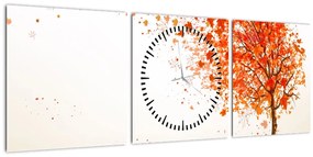 Tablou - Copac în vâmnt (cu ceas) (90x30 cm)