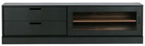 Comodă TV neagră din lemn de pin 180x50 cm James – WOOOD