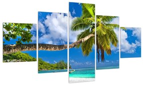 Tablou cu palmier și plaja (125x70 cm), în 40 de alte dimensiuni noi
