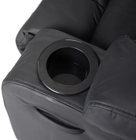 JAKS Fotoliu de masaj piele eco neagră Box