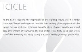 Lustra moderna Vision, Plafoniera eleganta Cristal Bohemia Exclusive ICICLE 02 – CH