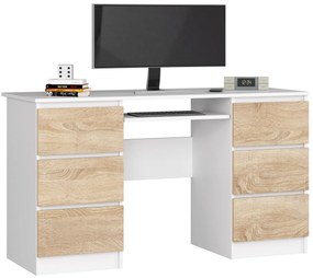 Masă PC Behati (Alb + Stejar sonoma). 1069460