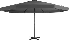 vidaXL Umbrelă de soare cu stâlp aluminiu, antracit, 500 cm