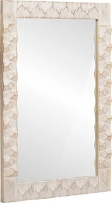 vidaXL Oglindă pentru baie Finisaj Alb Spălat 50 x 70 x 2,5 cm