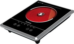 Plită cu infraroșu Kumtel HCA-1001, 2000 W, vitroceramică, 6 programe prestabilite, comandă tactilă, cronometru, negru