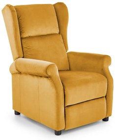 Fotoliu recliner Agustin 2 velvet mustariu H107 cm