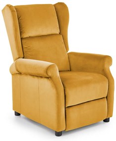 Fotoliu recliner Agustin 2 velvet mustariu H107 cm