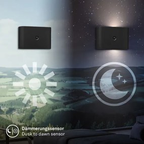 Briloner 3878015 - Aplică LED de perete reîncărcabilă cu senzor CHAT LED/3W/5V 2000 mAh, negru