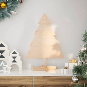 vidaXL Brad de Crăciun decorativ, 70 cm, lemn masiv