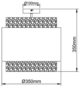 Plafonieră Brilliant WATERLILLY 2xE27/60W/230V d. 35 cm gri