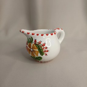 Căniță de lapte din ceramică model flori de câmp
