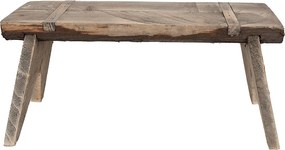 Banca de exterior, natur, din lemn masiv, 44x18x20 cm Brody