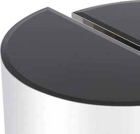 Set 2 masute laterale design elegant LUX Astra, argintiu-negru 114359 HZ