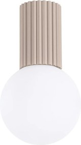 Plafonieră taupe cu abajur din sticlă ø 12 cm Orbital – Sollux