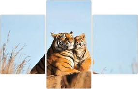 Tablou - Tigroaica cu pui (90x60 cm)