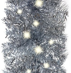 Ghirlanda de Craciun cu lumini LED, argintiu, 5 m 1, Argintiu, 5 m