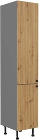 Dulap bucătărie pentru alimente Avantoe 40 DK-215 2F (Stejar artisan + Antracit). 1049610