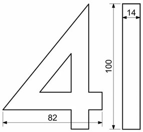 Număr aluminiu de casă suprafață în relief 3D