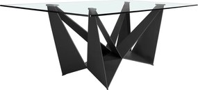 Masa dining design LUX Rectangular Black Steel 220x95cm