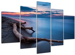Tablou cu plaja în apus de soare (150x105 cm)