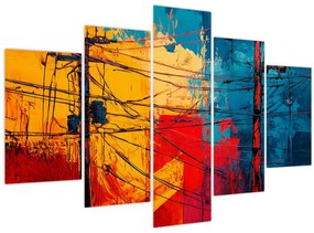 Tablou - Linii electrice abstracte (150x105 cm)
