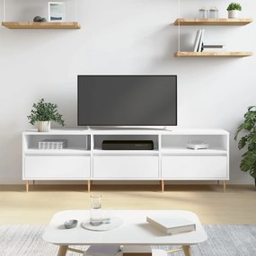 831268 vidaXL Comodă TV, alb, 150x30x44,5 cm, lemn prelucrat
