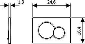 Geberit 115.770.DT.5 - Plăcuță de acționare Sigma01 rotundă, 24,6x16,4 cm, alamă