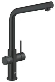 Baterie bucatarie Grohe Blue Home pipa tip L si Starter Kit negru mat