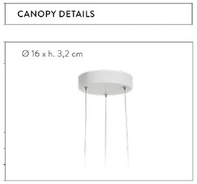Lustra suspendata LED Fiordlys Round Gold