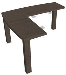 Extensie birou Verno 140 x 113 cm, stânga, stejar antracit