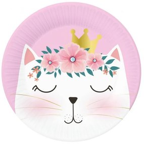 Pisică Sleepy farfurie de hârtie 6 buc 18 cm